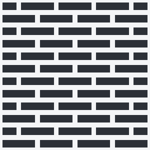 Brick, flat pattern seen from above