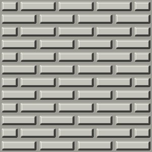 Brick, 3D relief view, shaded