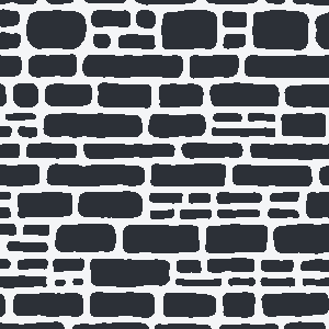 Coursed wall, flat pattern seen from above