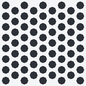 Dots, flat pattern seen from above