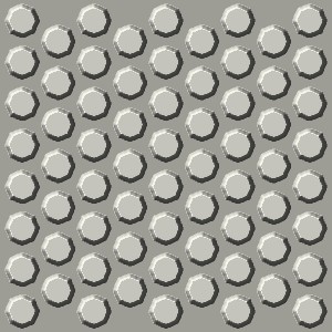 Dots, 3D relief view, shaded
