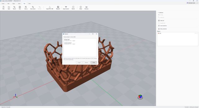 Versions in the project file